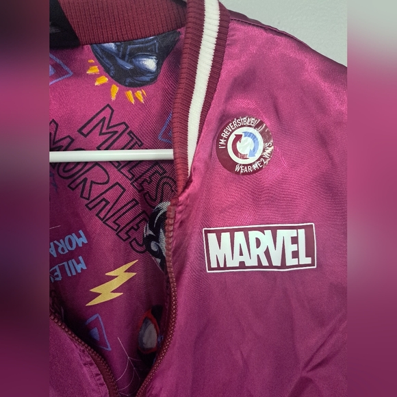 Marvel Jackets & Coats Girls Nikkolas Smith Marvel Trio Reversible Bomber Jacket - Picture 4 of 11